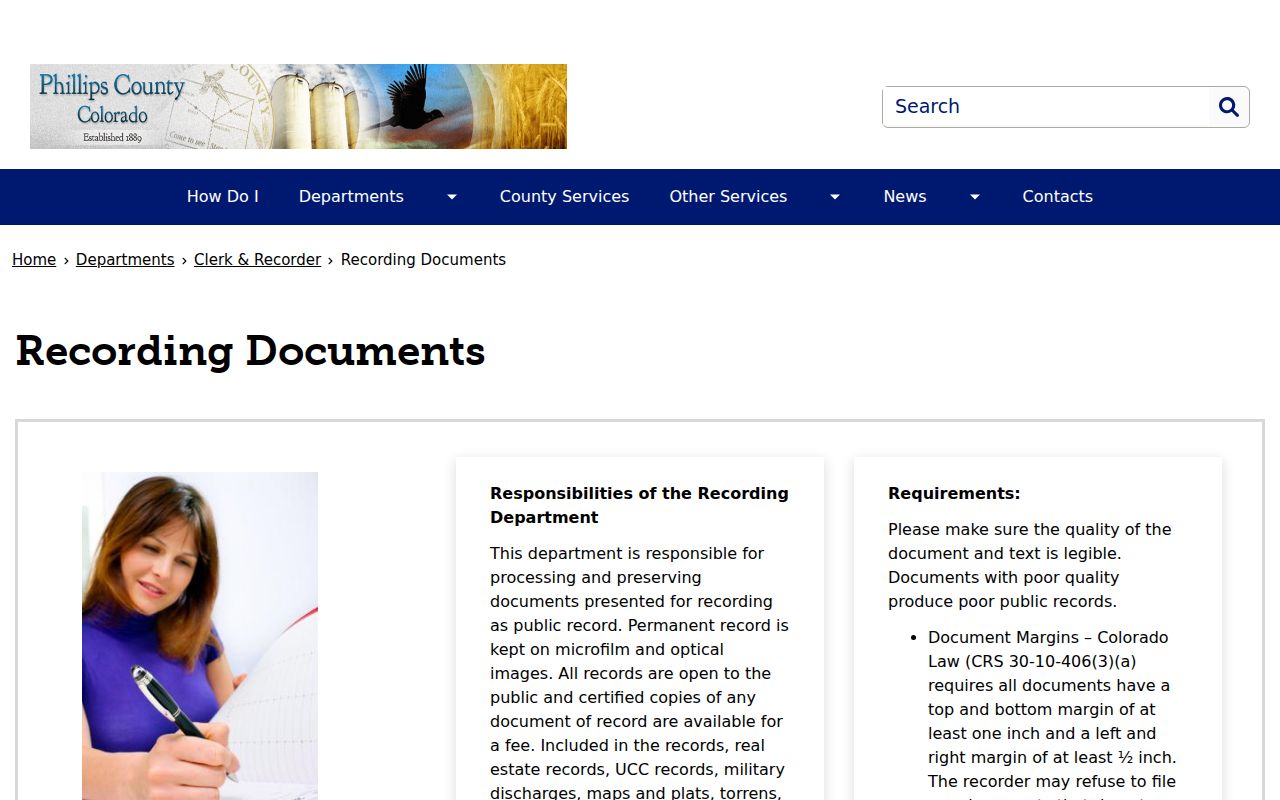 Phillips County recording documents page