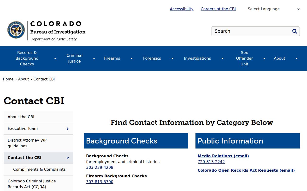 Phillips County criminal court records CBI contact information