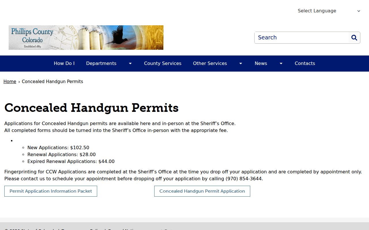 Phillips County criminal court records sheriff permit page