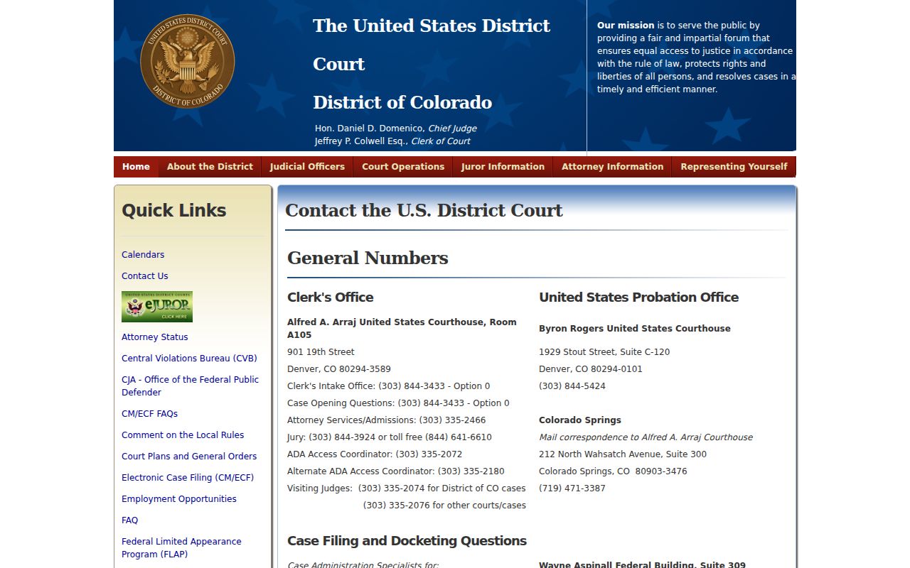 Phillips County marriage and divorce records and District of Colorado contact distinction